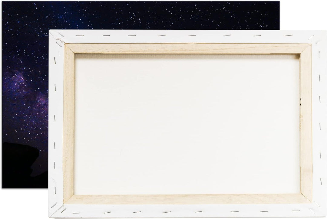deyoli Lichter bei Nacht Format: 60x40 als Leinwandbild, Motiv fertig gerahmt auf Echtholzrahmen, Ho