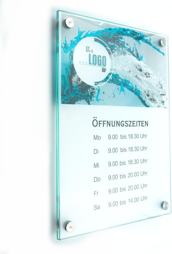 Türschild Glas Vitrum B (DIN A4), DIN A4
