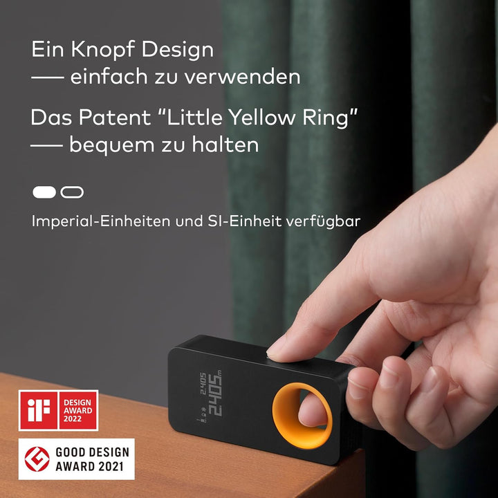 HOTO Laser Entfernungsmesser 30 m Messbereich, ±2 mm Genauigkeit, digitales Laser-Massband, Laser-Me