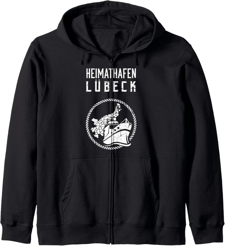 Heimathafen Lübeck Moin Lübecker Küste Ostsee Geschenk Kapuzenjacke
