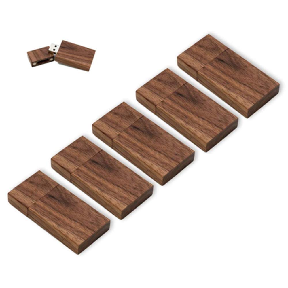 Anloter USB-Speicherstick, 16 GB, USB 3.0, Walnussholz, 5 Stück 16GB/3.0 5 Stück, Walnussholz.