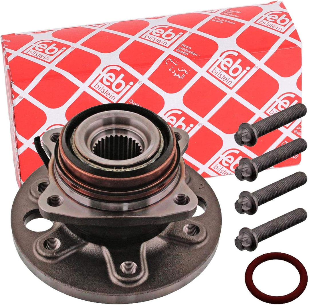 febi bilstein 44689 Radlagersatz mit Radnabe, Befestigungsschrauben und Dichtring , 1 Stück
