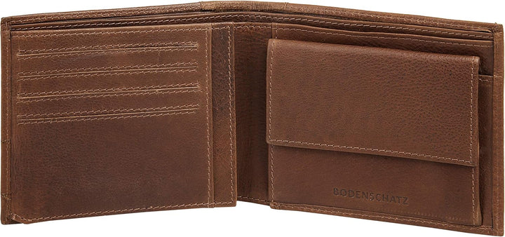 Geldbörse im Querformat Echt Leder Herren | | 020188 Cognac, Cognac