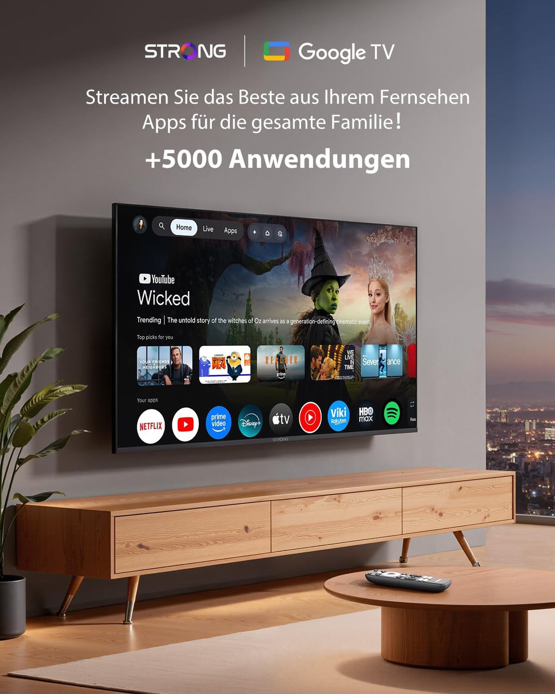 STRONG SRT41 | TV Stick | 4K UHD Stick | HDMI | Google TV | Google Play Store | Netflix | Prime Vide