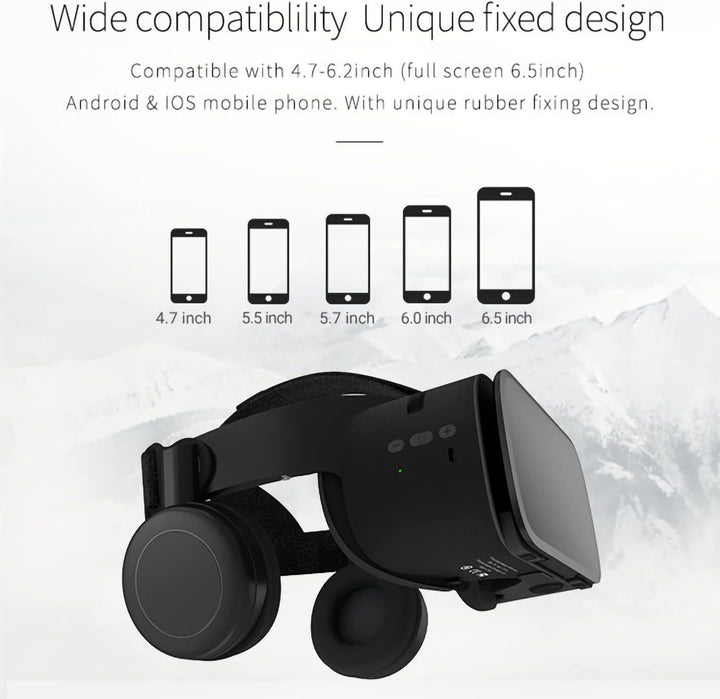 VR Brille Headset für iPhone und Android-Telefone, kabellose 3D-Virtual-Reality-Bluetooth-Brille mit