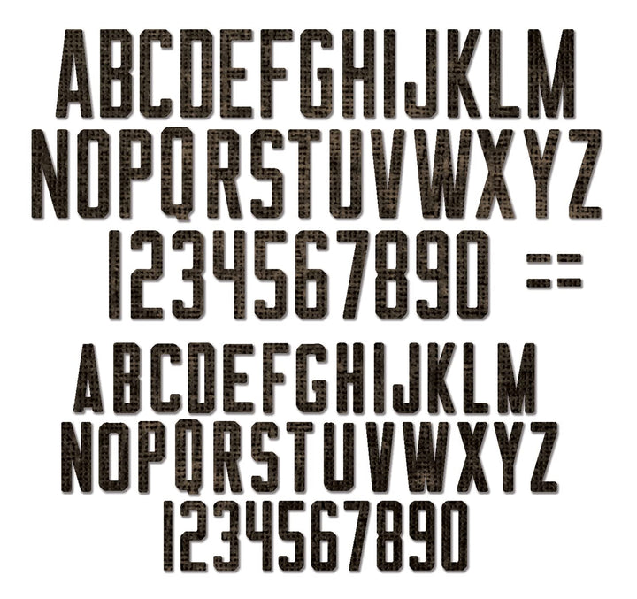 Thinlits Stanzformset 73PK Alphanumerische Theorie von Tim Holtz, Theorie