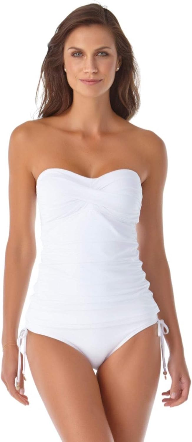 Anne Cole Damen Bandeau Gedrehter Vorderseite Tankini-Oberteil S Schwarz I, S Schwarz I