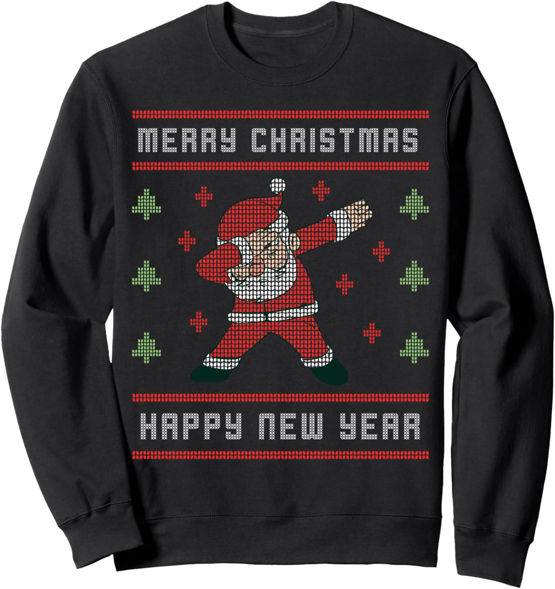 Ugly Merry Christmas Dabbing Santa Claus Holiday Design Sweatshirt