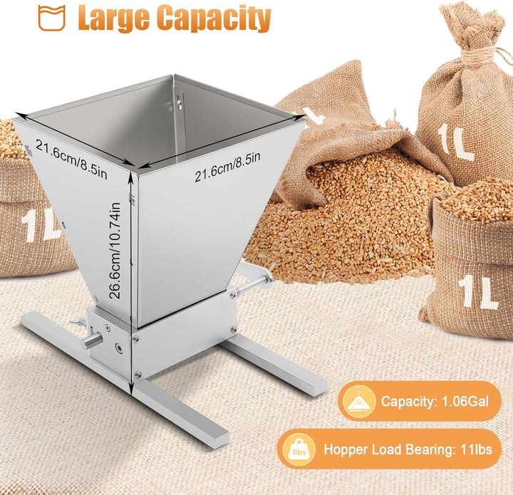 Getreidemühle Mehlmühle Kornmühle Grain Mill Haferquetsche Schrotmühle Flockenquetsche Manuell 4 Lit
