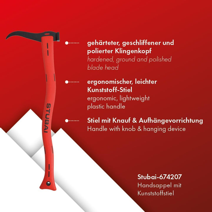 Stubai Handsappel mit Kunststoffstiel 600 mm