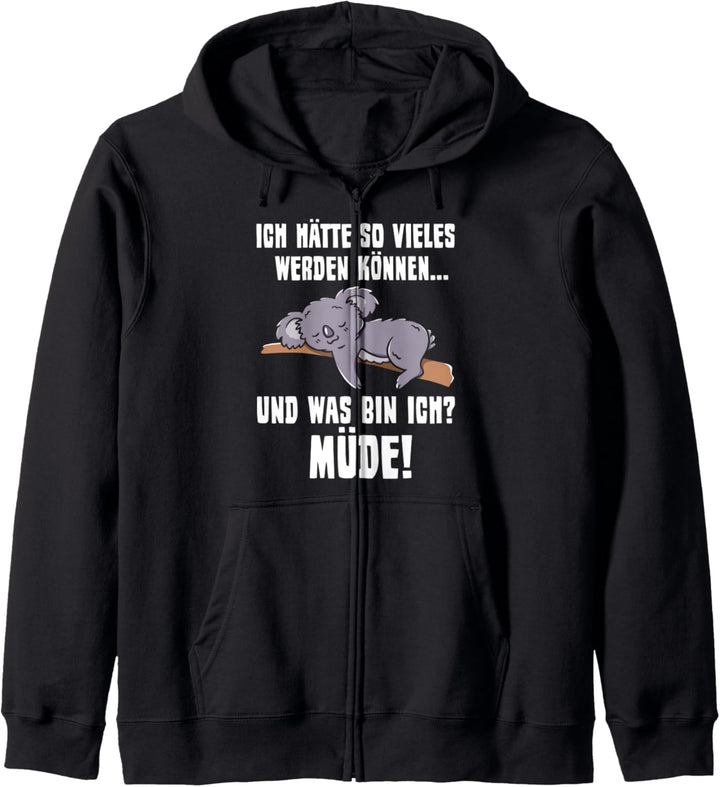 Immer müde Süsser Koala Koalabär Langschläfer Morgenmuffel Kapuzenjacke