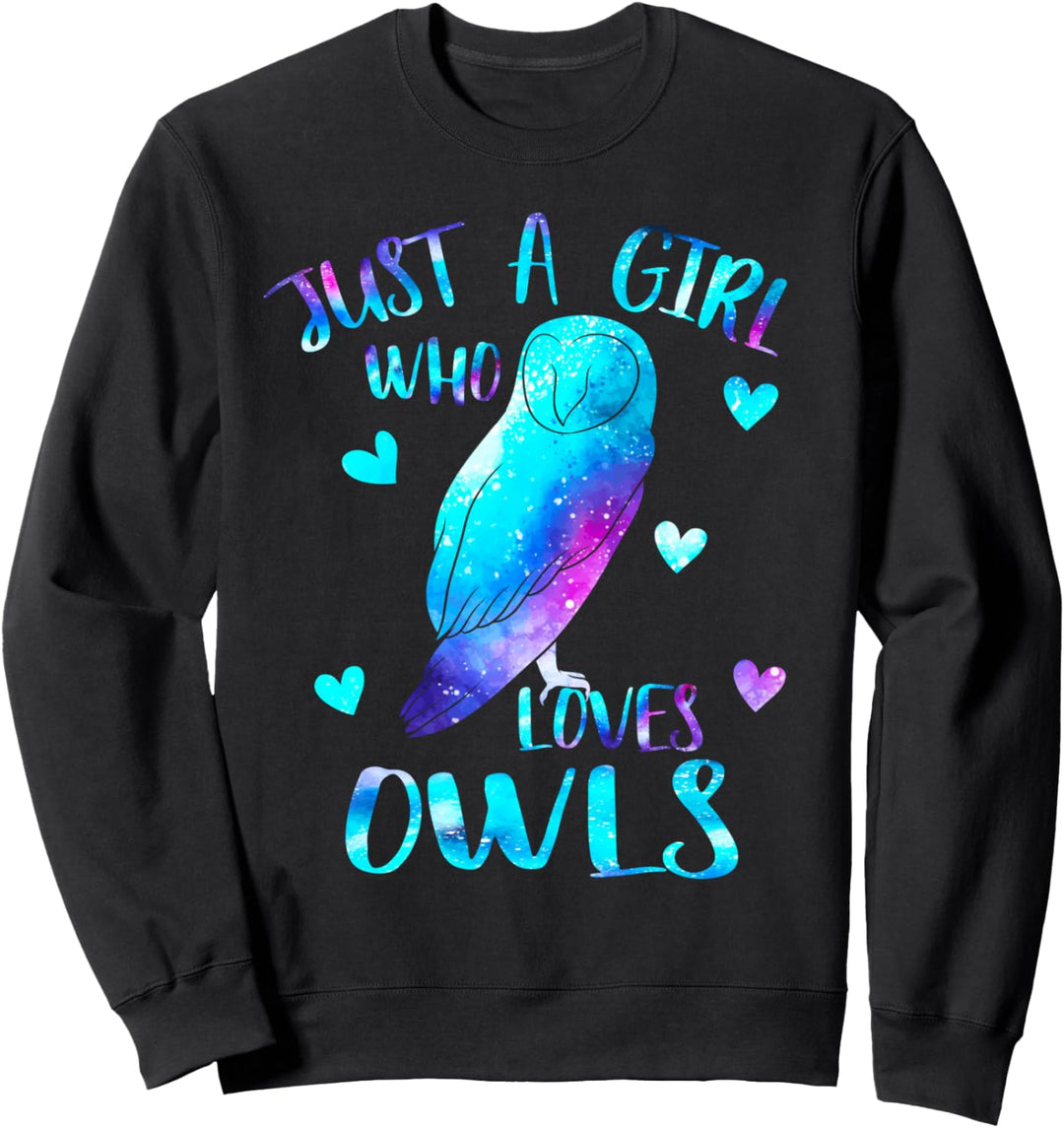 Nur ein Mädchen, das Eulen Liebt süsses Eulengeschenk Sweatshirt
