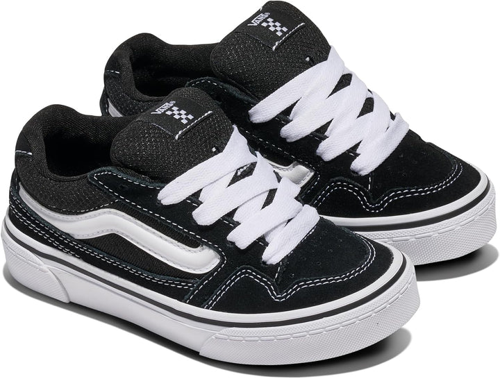 Vans Unisex Kinder Caldrone Sneaker 39 EU Suede Mesh Black White, 39 EU Suede Mesh Black White