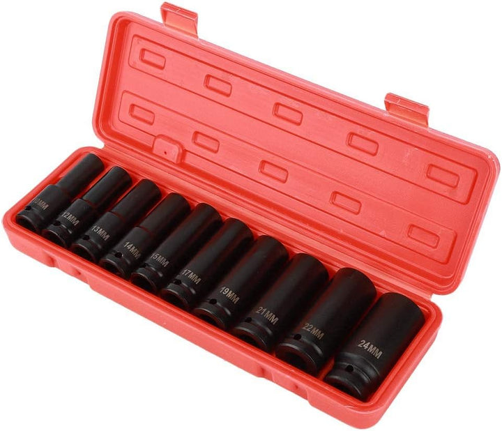 Dioche Steckschlüssel-Set, Sechskant, 1/2 Zoll, tiefe Schlagschrauber, aus Chrom-Vanadium-Stahl, hoh