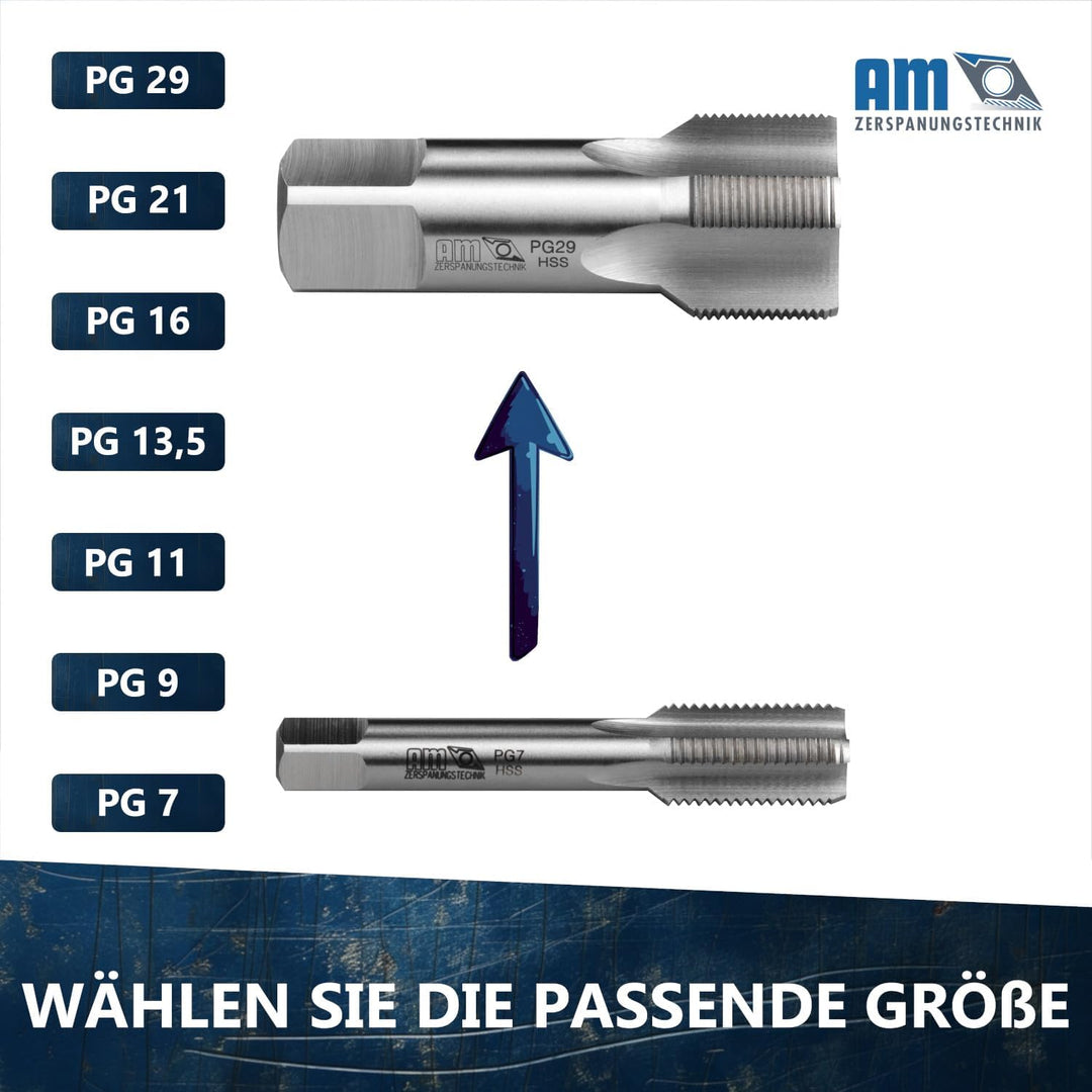 HSS PG Gewindebohrer Panzerrohr Gewindeschneider - PG 13,5, PG 13,5