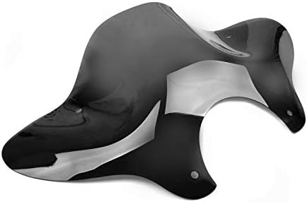 Windschild Batwing mit 4-Punkt-Fixierung für Custom Bikes dunkel getönt