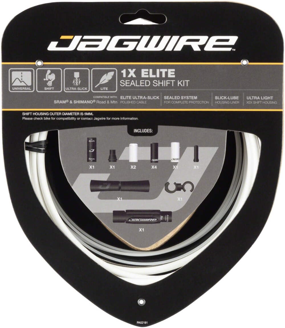 Jagwire Elite Sealed Shift Kabel-Set für Erwachsene, Unisex, Weiss, Einheitsgrösse