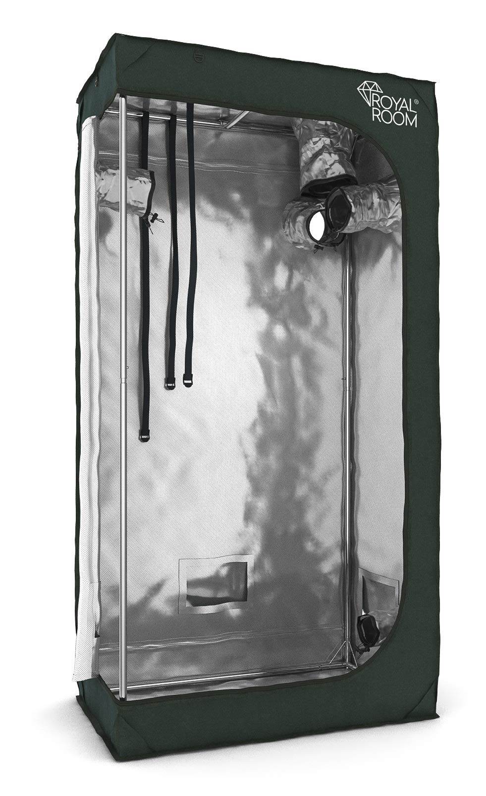 Growzelt 80x40x160 cm - Indoor Gewächshaus - Starker Bezug, Waschbar, Lichtdicht - Rohrstärke 19 mm,