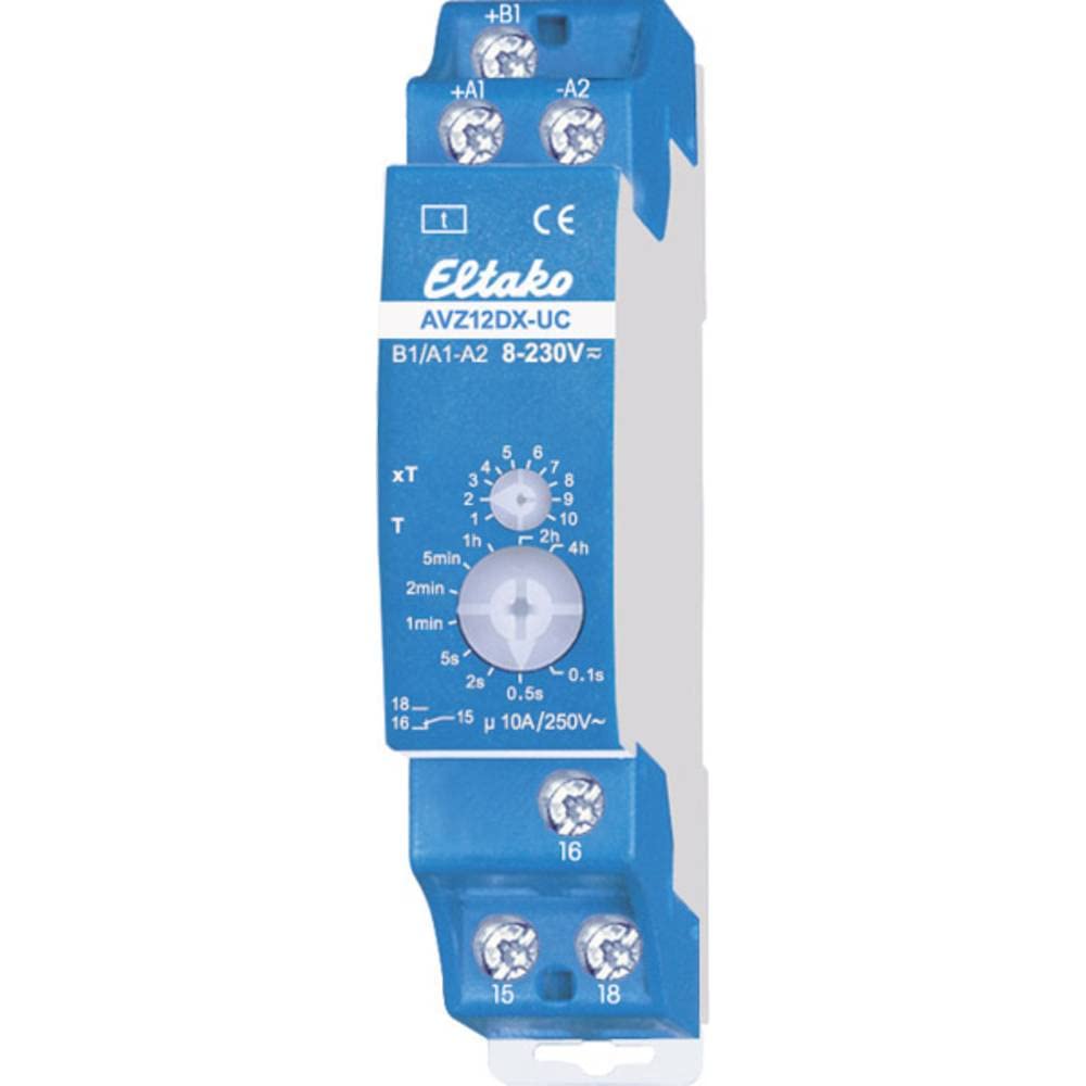 Eltako AVZ12DX-UC Zeitrelais Monofunktional 230V 1 St. Zeitbereich: 0.1s - 40h 1 Wechsler