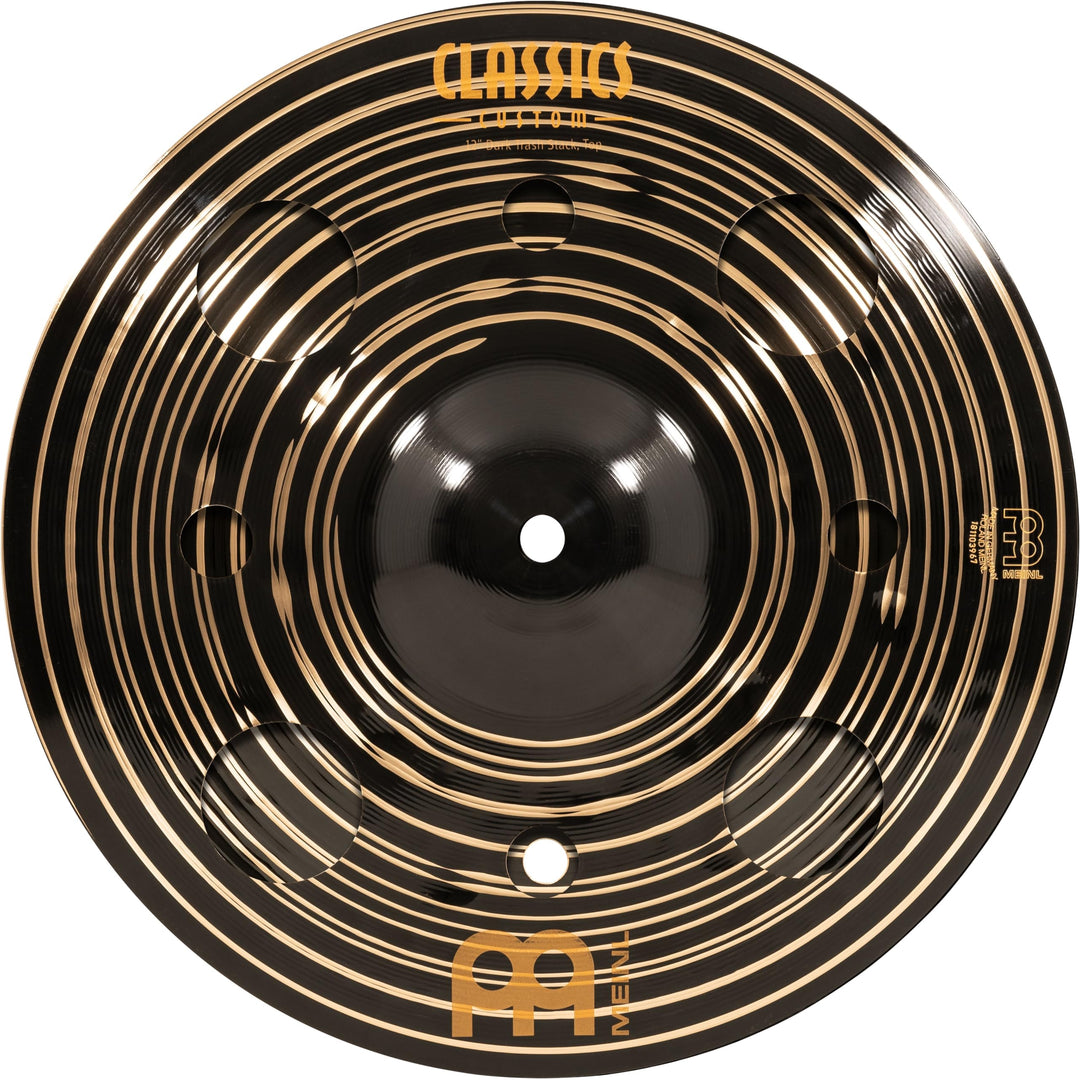Meinl Cymbals Classics Custom Dark Trash Stack 12 Zoll (Video) Schlagzeug Becken (30,48cm) B12 Bronz