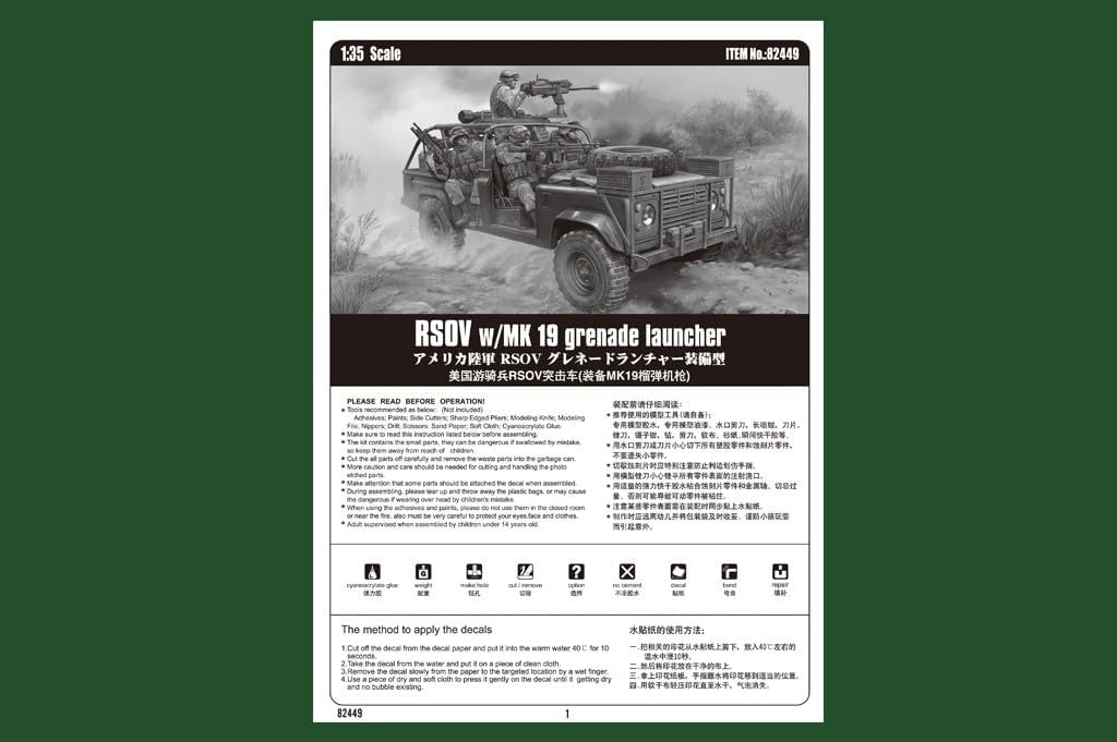 Hobby Boss 82449 Modellbausatz RSOV w/MK 19 grenade launcher