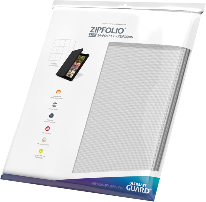 Ultimate Guard UGD010470-12 Pocket QuadRow ZipFolio XenoSkin, weiss, Weiss