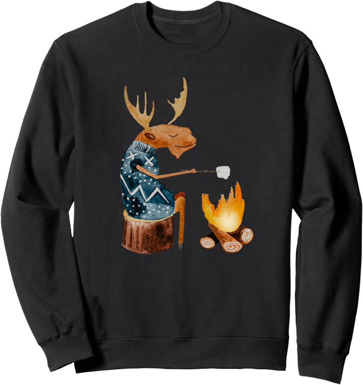 Papa Elch am Lagerfeuer Sweatshirt