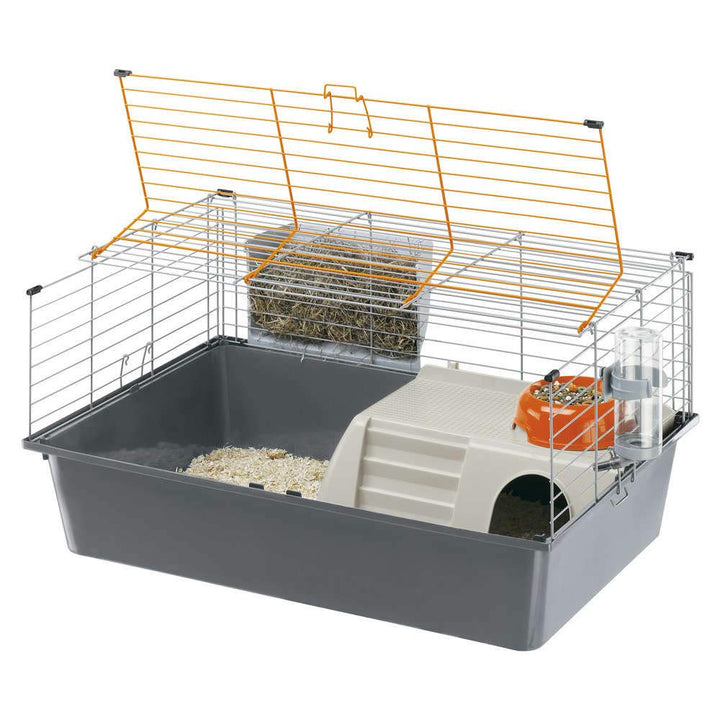 Ferplast Meerschweinchenkäfig, Kleintierkäfig, CAVIE 15 Kleintierzubehör inklusive, 70 x 47 x h 38 c