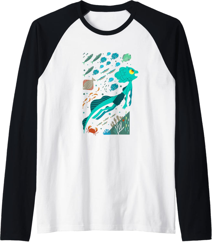 Disney Pixar Luca Swimming With Fishes Raglan