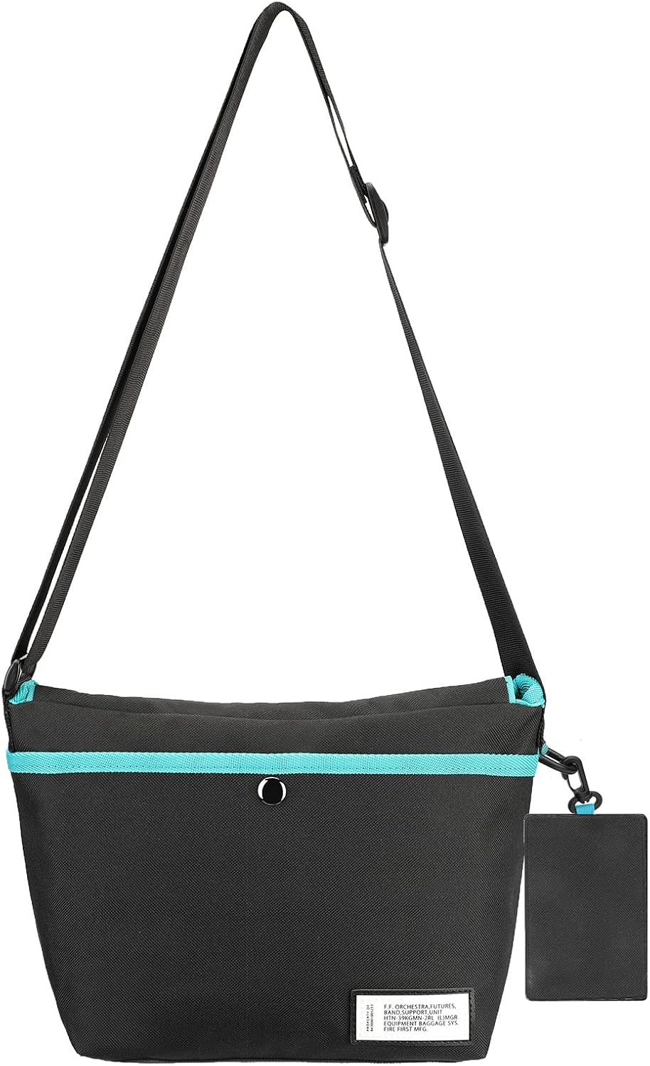 FIREFIRST Hatsune Miku &amp; Kagamine Rin Lens Crossbody Messenger Schultertasche Türkis W33×H23×D13（cm）