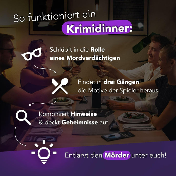 CRIMECASES Krimidinner 8-10 Personen | Spannendes Krimidinner Das letzte Meeting | Das schaurig-heit