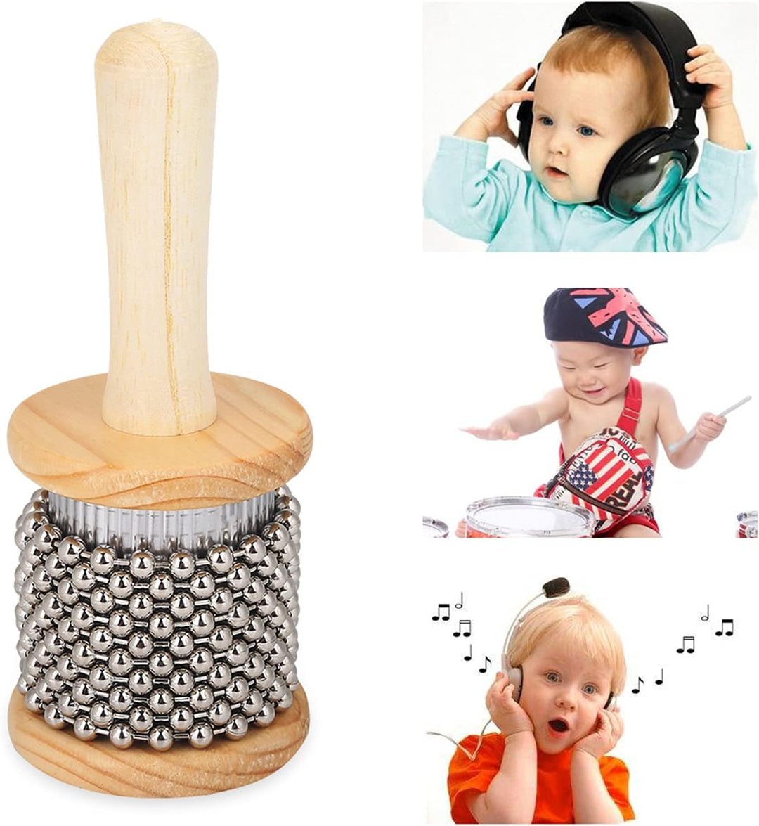 Kinder Holz Cabasa Handshaker Percussion Musikinstrument Lernspielzeug Geschenk