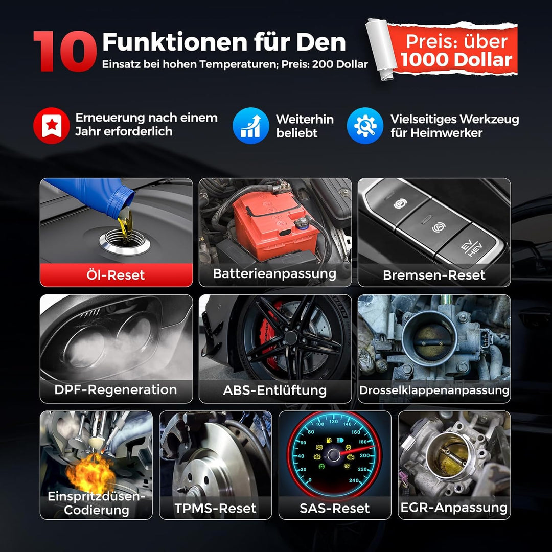 2026 KINGBOLEN Ediag Link OBD2 Diagnosegerät Bluetooth,Profi kfz Tester für Vollständige System,diag