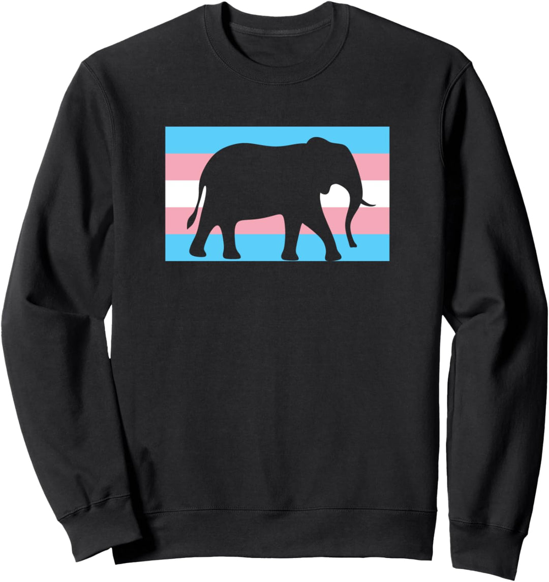 Niedlicher Baby-Elefant Love Transgender Pride Flagge Stuff Trans Sweatshirt