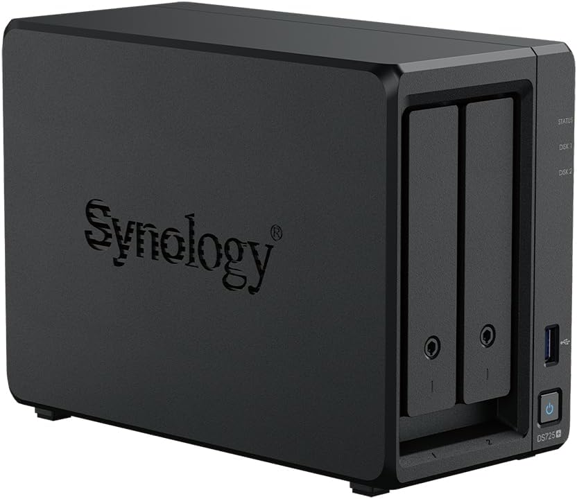 Synology DS725+ 12TB Bundle (Seagate Ironwolf 2X 6TB) 2 Bay Plus Serie mit Ryzen R1600, 4GB Ram (32G