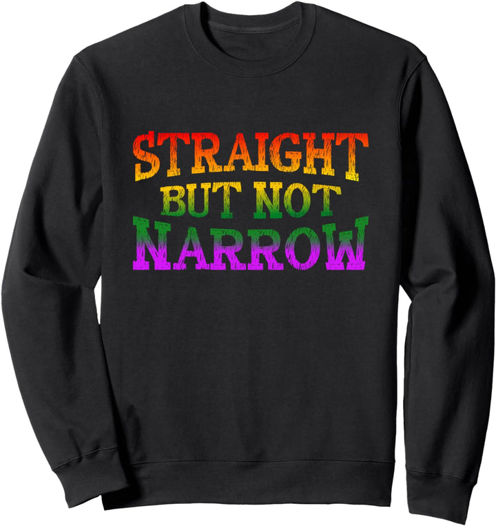 T-Shirt mit Aufschrift "Straight But Not Schmal", CSD, Lesbisch, Gay Trans, Geschenk Sweatshirt