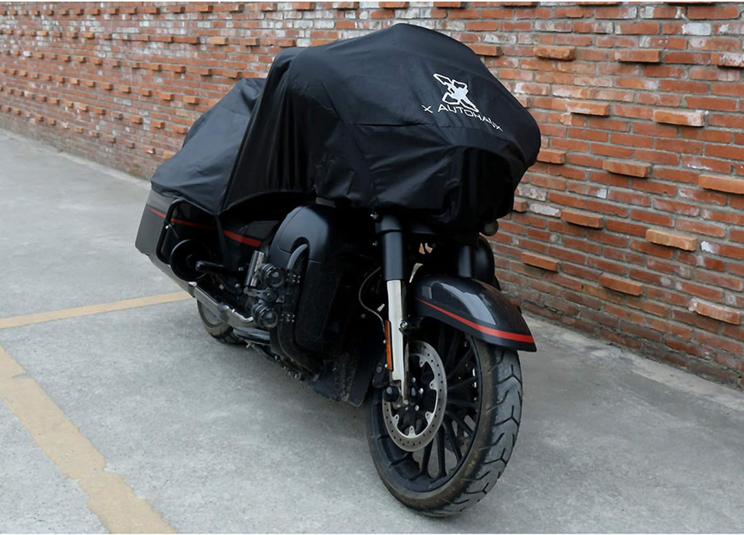sourcing map Motorrad Abdeckplane Outdoor XL Motorradabdeckung Halbe Abdeckung Draussen Wasserdicht