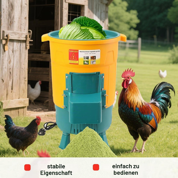 Elektrische Futterhäcksler Gemüseschneider, 550W 220V Grünfutterschneider | Grasschneider Häcksler F