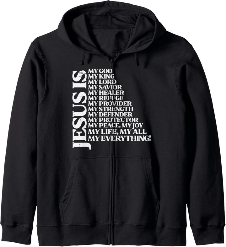 Jesus Mein Gott König Lord Religiös Christlich Herren Damen Kinder Kapuzenjacke