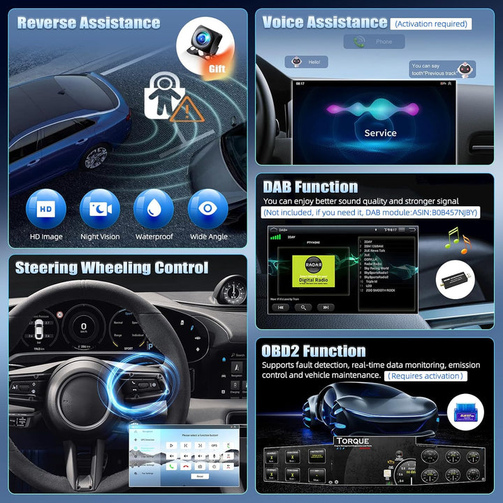 CAMECHO Android 15 Qualcomm Octa Core 4G+64G Autoradio für Audi TT MK2 8J mit Carplay Android Auto N
