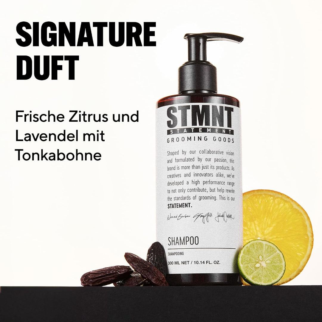 STMNT STATEMENT GROOMING GOODS Shampoo | Mit Aktivkohle &amp; Menthol | Entfernt effektiv Produktablager