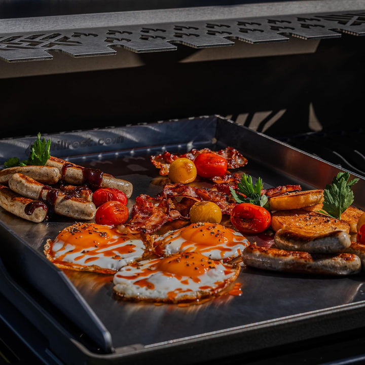 Grillrost.com Das Original Edelstahl Grillplatte | Plancha 45x34cm - passend für Napoleon LE/LEX/Pre