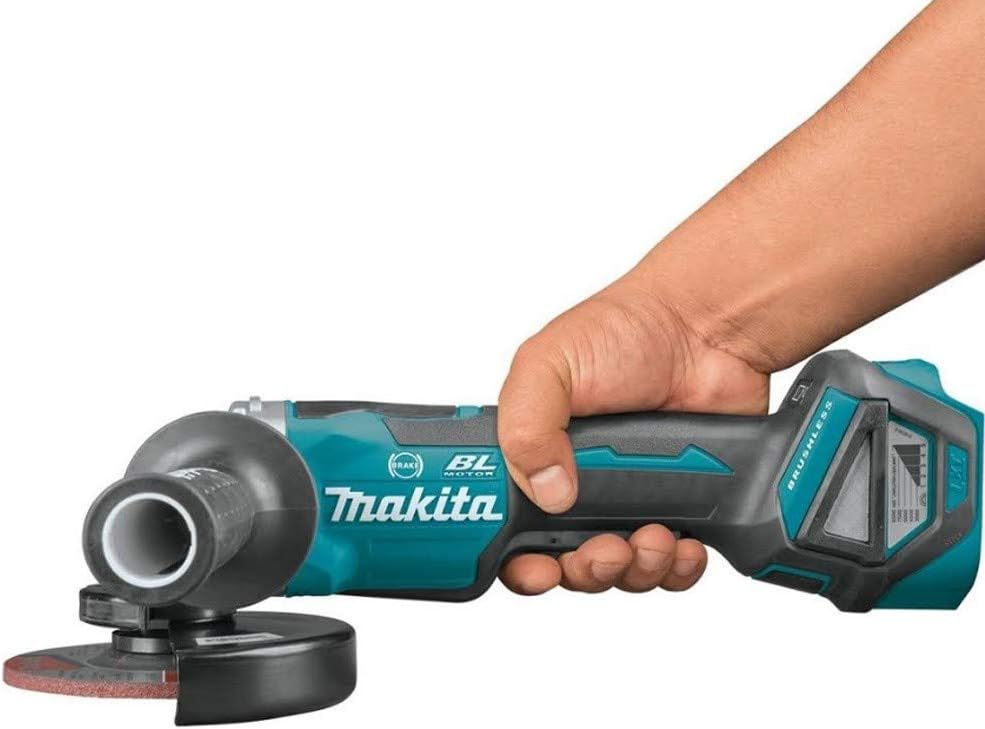 Makita DGA517RTJ Akku-Winkelschleifer 18 V / 5,0 Ah mit Paddleschalter, 2 Akkus + Ladegerät im MAKPA