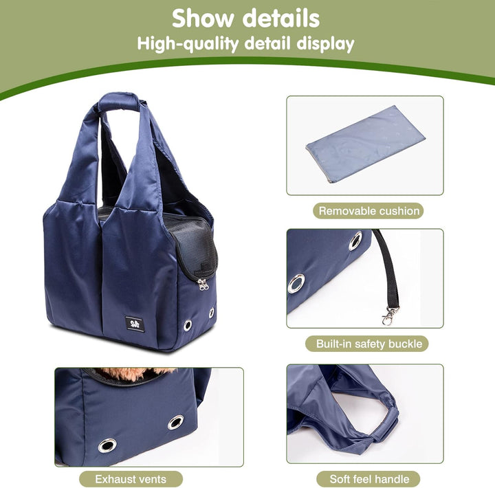 PETCUTE Hundetasche,Atmungsaktiv Katzentasche mit Stabile Matte,Haustiertragetasche Schultertasche m