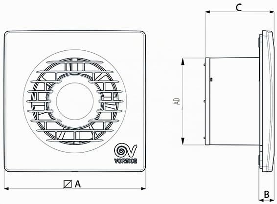 Vortice 11122 Spiralsauger für Wand, Draht, Weiss
