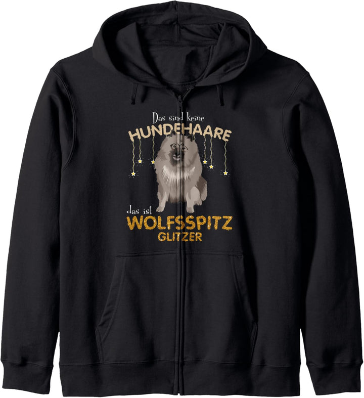 Das sind keine Hundehaare das ist Wolfsspitz Glitz Kapuzenjacke