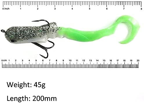 Mizugiwa 20,3 cm/20 cm 45 g Pike KY Dawg Angeln weiche Köder Köder zabder Süsswasser Curly Shad Tack