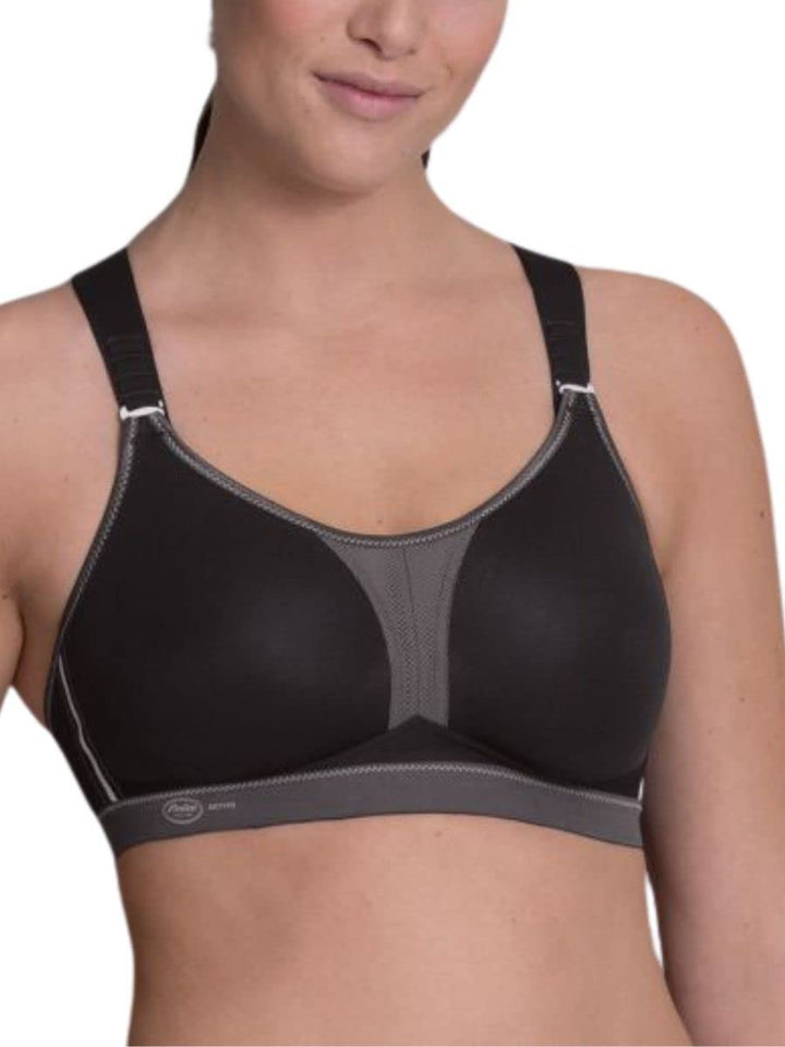 Anita - Dynamix Star Racerback - Damen - Sport BH - atmungsaktiv 80E Schwarz (Schwarz/Anthrazit 445)