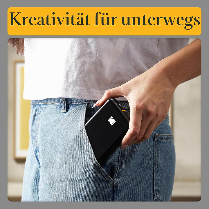 KODAK Step Drucker, Kabelloser mobiler Fotodrucker mit Zink-Technik und gratis App für iOS und Andro