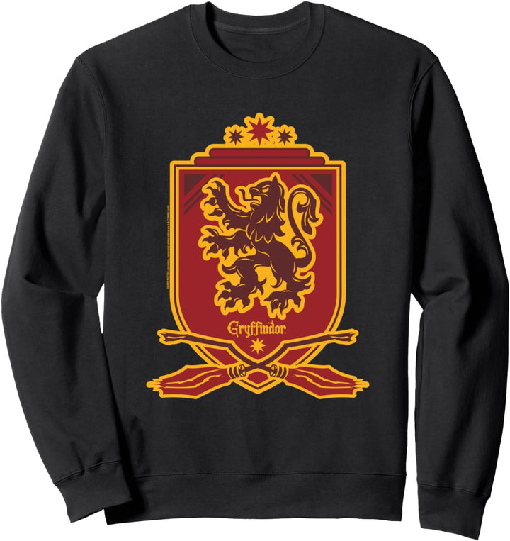 Harry Potter Gryffindor Broomstick Badger Logo Sweatshirt
